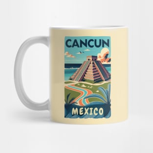 A Vintage Travel Art of Cancun - Mexico Mug